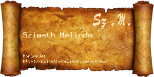 Szimeth Melinda névjegykártya